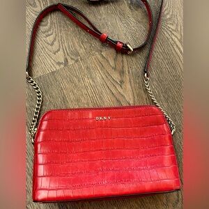 Bright red DKNY crossbody